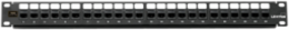 Cat 6A Flat QUICKPORT Patch Panel, 24-Port, 1RU, Black