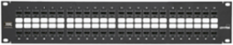 Cat 6A Flat QUICKPORT Patch Panel 48-Port, 2RU, Black, Unshielded