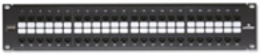 Cat 6 Flat QUICKPORT Patch Panel, 48-Port, 2RU, Black