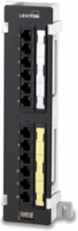 Cat 6 Flat 12-Port Patch Block, Black, 110-Style Termination