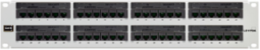 Cat 6 Flat Patch Panel, 48-Port, 2RU, White, 110-Style Termination