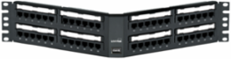 Cat 6 Angled Patch Panel 48-Port 2RU Black
