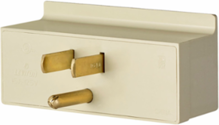 15 Amp Triple Outlet Plug-In Adapter, Grounded, Ivory, NEMA 5-15P