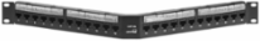 Cat 6A Angled 110-Style Patch Panel 24-Port 1RU Black