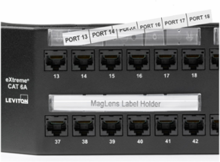 Cat 6A Angled Patch Panel, 48-Port, 2RU, Black, 110-Style Termination