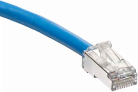 Cat 6A Patch Cord 15 ft, Blue, EMI/RFI Protection, Snagless Design