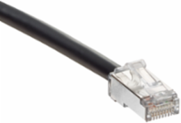 Cat 6A Patch Cord 3 ft, Black, Grit 100, 26 AWG Stranded Conductors