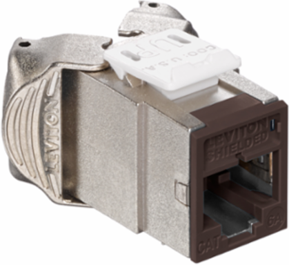 ATLAS-X1 Cat 6A Shielded QUICKPORT Jack, Tool-Free Termination, Brown