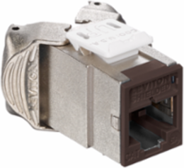ATLAS-X1 Cat 6A Shielded QUICKPORT Jack, Tool-Free Termination, Brown