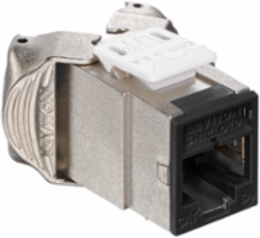 ATLAS-X1 Cat 6A Shielded QUICKPORT Jack, Tool-Free Termination, Black