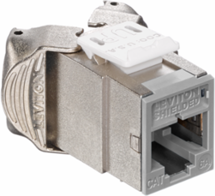 ATLAS-X1 Cat 6A Shielded QUICKPORT Jack, Tool-Free, Gray