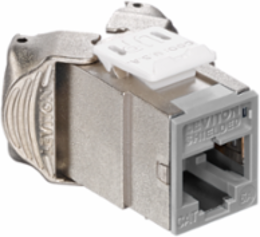 ATLAS-X1 Cat 6A Shielded QUICKPORT Jack, Tool-Free, Gray