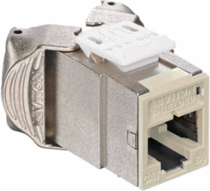 ATLAS-X1 Cat 6A Shielded QUICKPORT Jack, Tool-Free Termination, Ivory