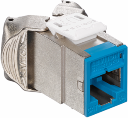 ATLAS-X1 Cat 6A Shielded QUICKPORT Jack, Blue, Tool-Free Termination