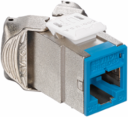 ATLAS-X1 Cat 6A Shielded QUICKPORT Jack, Blue, Tool-Free Termination