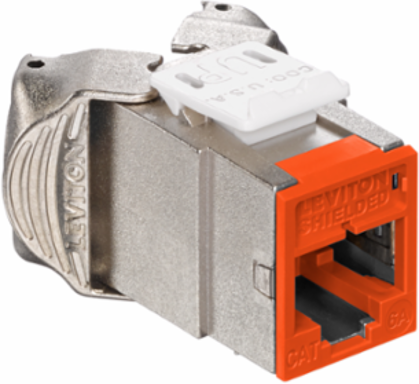 ATLAS-X1 Cat 6A Shielded QUICKPORT Jack, Tool-Free, Orange