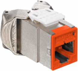 ATLAS-X1 Cat 6A Shielded QUICKPORT Jack, Tool-Free, Orange