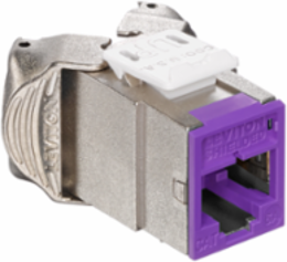ATLAS-X1 Cat 6A Shielded QUICKPORT Jack, Tool-Free, Purple