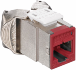 ATLAS-X1 Cat 6A Shielded QUICKPORT Jack, Tool-Free, Red