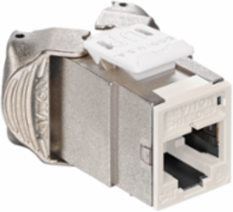 ATLAS-X1 Cat 6A Shielded QUICKPORT Jack, Tool-Free Termination, Light Almond