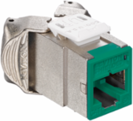 ATLAS-X1 Cat 6A Shielded QUICKPORT Jack, Tool-Free, Green