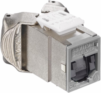 ATLAS-X1 Cat 6A Shielded QUICKPORT Jack, Gray, Tool-Free Termination