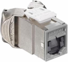 ATLAS-X1 Cat 6A Shielded QUICKPORT Jack, Gray, Tool-Free Termination