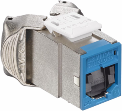 ATLAS-X1 Cat 6A Shielded QUICKPORT Jack, Blue, Tool-Free Termination