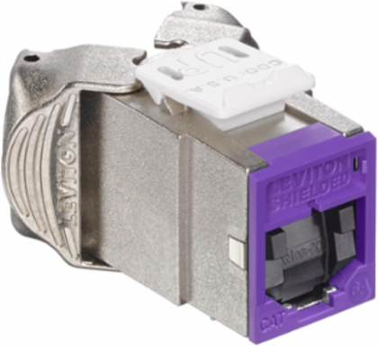 ATLAS-X1 Cat 6A Shielded QUICKPORT Jack, Tool-Free Termination, Purple