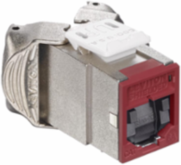 ATLAS-X1 Cat 6A Shielded QUICKPORT Jack, Tool-Free Termination, Red