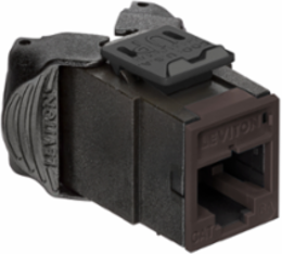 ATLAS-X1 Cat 6A UTP QUICKPORT Jack, Brown, Tool-Free Termination, Unshielded