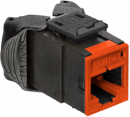 ATLAS-X1 Cat 6A UTP QUICKPORT Jack, Tool-Free Termination, Orange