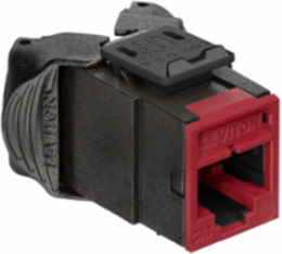 ATLAS-X1 Cat 6A UTP QUICKPORT Jack, Dark Red, Tool-Free Termination