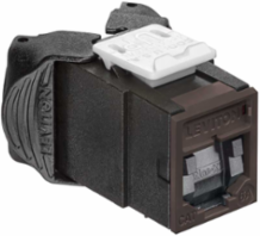 ATLAS-X1 Cat 6A UTP QUICKPORT Jack, Brown, Unshielded, Tool-Free Termination