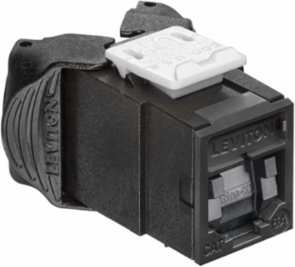 ATLAS-X1 Cat 6A UTP QUICKPORT Jack, Tool-Free Termination, Black