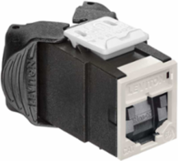 ATLAS-X1 Cat 6A UTP QUICKPORT Jack, Tool-Free, Shuttered, Light Almond