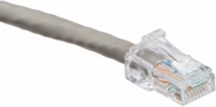 Cat 6 UTP Patch Cord 15 Ft, Gray, Snagless Plug, Supports PoE, T568B Wiring
