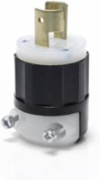 Locking Plug 20 Amp 250 Volt NEMA L2-20P Black & White