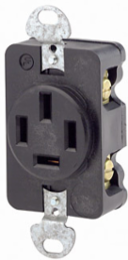 20 Amp Straight Blade Flush Mount Receptacle, NEMA 18-20R, 120/208 Volt