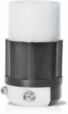 Locking Connector, 20 Amp, 120/208 Volt, Industrial Grade, Black & White