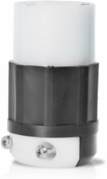 Locking Connector, 20 Amp, 120/208 Volt, Industrial Grade, Black & White