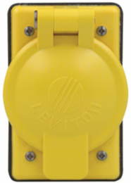 1-Gang Weather-Resistant Receptacle Cover Plate, 1.60 Inch, Yellow, Thermoplastic