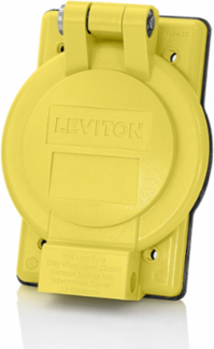 Weatherproof Cover 1-Gang, Yellow, IP64, NEMA 3R, Thermoplastic Glass-Filled