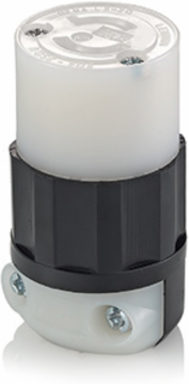 15 Amp 125 Volt NEMA L1-15P Locking Connector, Nylon Body, Non-Grounding