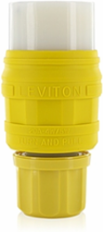 Wetguard Watertight Locking Connector 20A, NEMA L14-20, 125/250V, Yellow