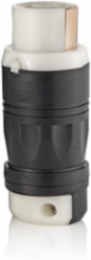 50 Amp Locking Connector, 250 Volt, Nylon, Non-NEMA, Black-White