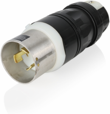 50 Amp Locking Plug, 250 Volt, Industrial Grade, Nylon Housing, 3 Pole