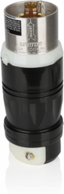 50 Amp Locking Plug, 250 Volt, Industrial Grade, Nylon Housing, 3 Pole
