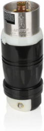 50 Amp Locking Plug, 250 Volt, Industrial Grade, Nylon Housing, 3 Pole