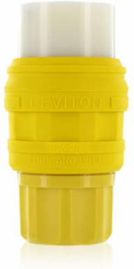 Wetguard Watertight Locking Connector, 30 Amp, 125 Volt, NEMA L5-30, IP69K Rated